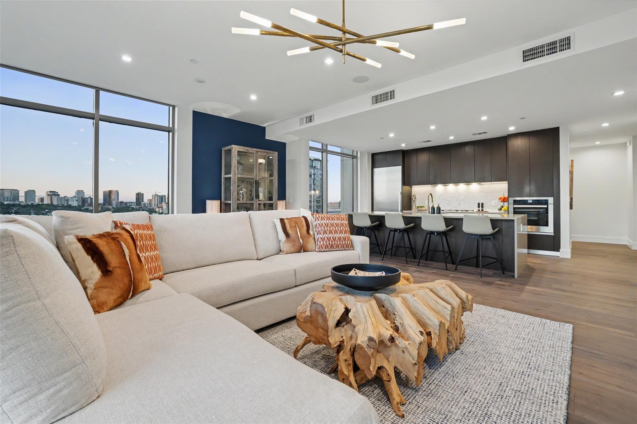 City views and modern design unite in this open-c
